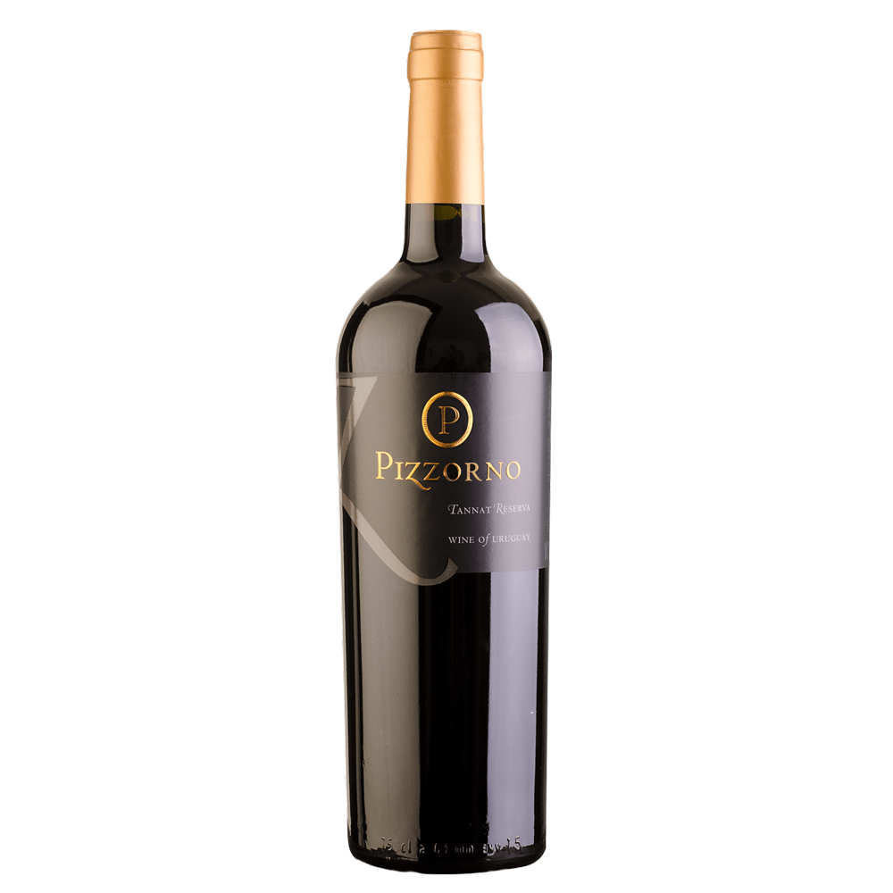 A bottle of Pizzorno Eannat Piamontina wine with a dark label and gold foil on the neck, set against a plain white background.